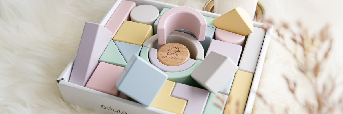 Edute coco - パステルカラーの積み木セット